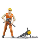 well假日折扣Bruder Toys Construction Worker Figure