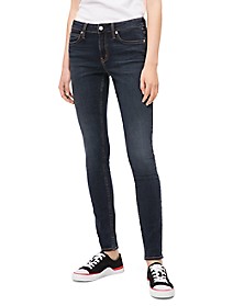 CK女装super skinny portland blue jeans