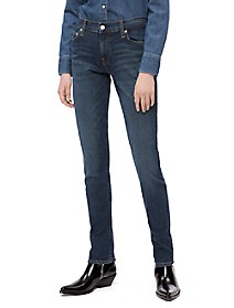 CK女装slim mid rise hamptons blue jeans