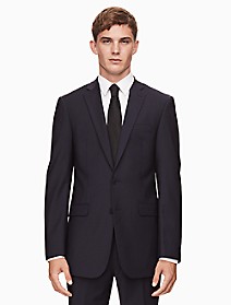 CK男装x fit ultra slim fit navy suit jacket