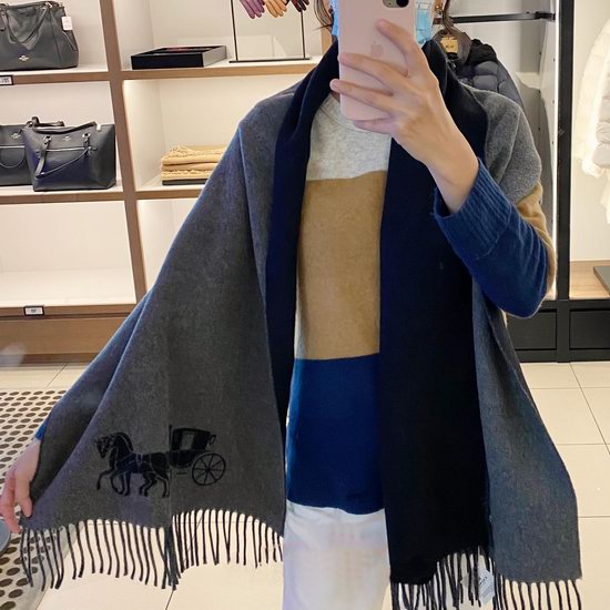 Coach Outlet精选多款羊毛羊绒围巾、丝巾等3折清仓！抢封面款马车羊毛围巾53.4加元！