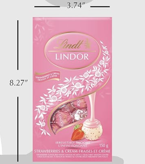 Lindt Lindor 草莓白松露巧克力6.27元