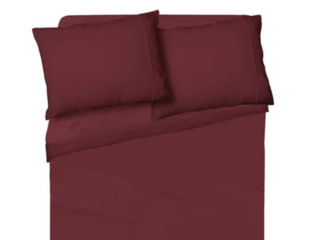 Serta 棉质天丝枕套 紫红色 5元