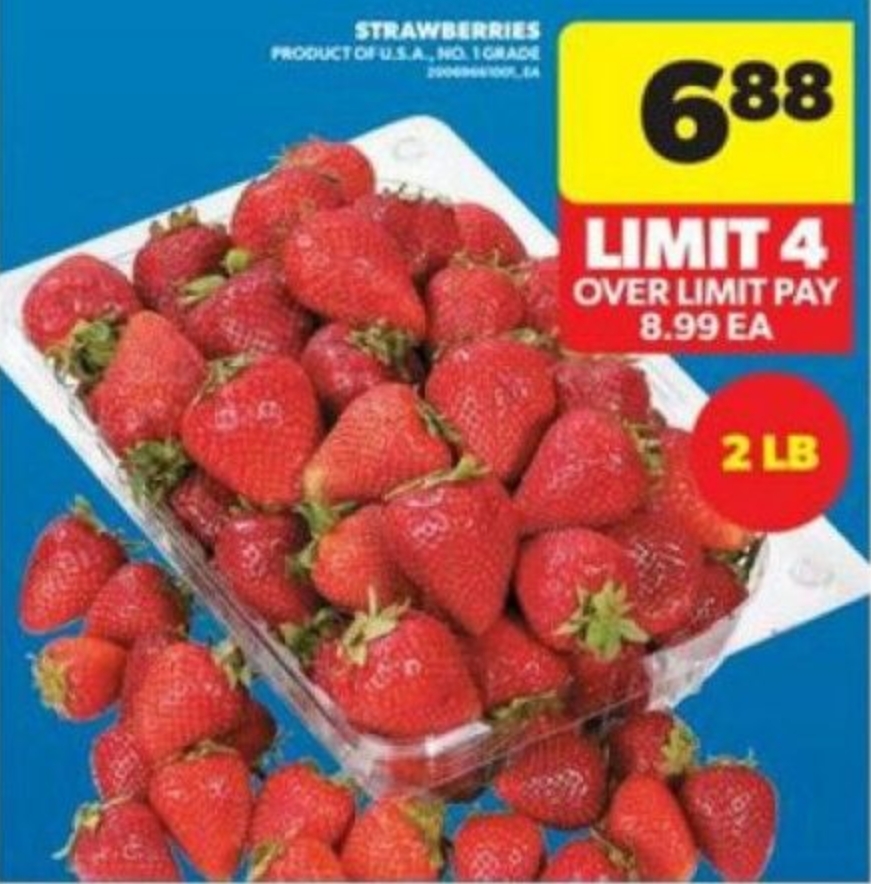草莓2L 6.88一盒！限购4盒