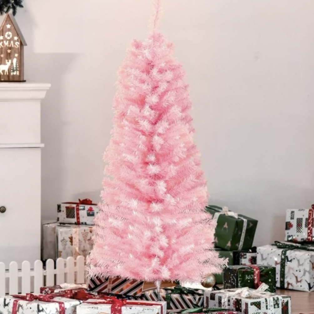 HOMCOM 6 英尺人造粉色圣诞树25元