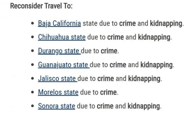 墨西哥，不要去！美国发出最高级别旅行警告！