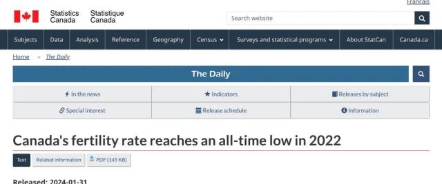 加拿大生育率暴跌 白人/亚裔压根不结婚了 加拿大生育率暴跌 白人/亚裔压根不结婚了