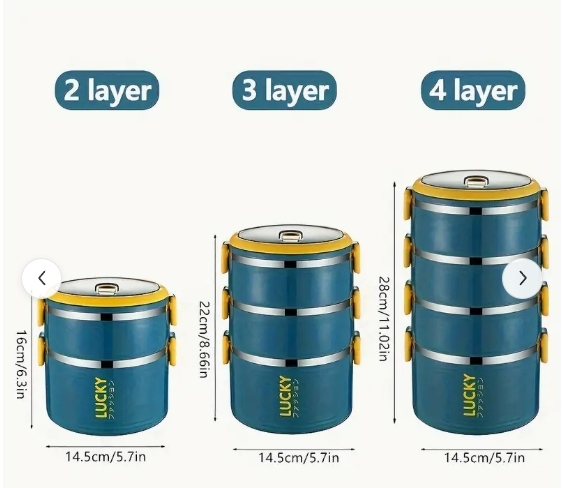 不锈钢午餐盒2层至4层 20.12-27.99元