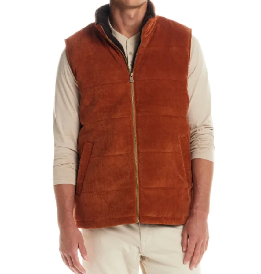 男士复古灯芯绒马夹