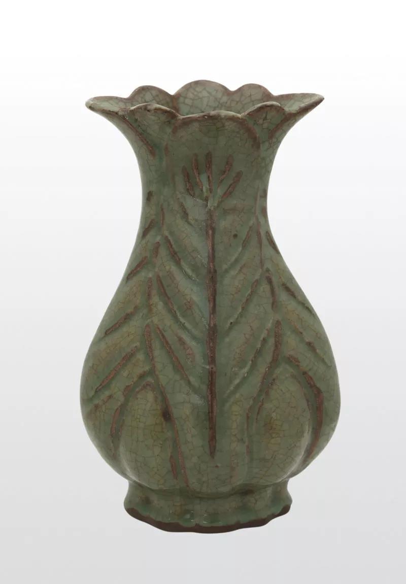 北宋 官窑 青釉暗花纹瓷瓶.jpg