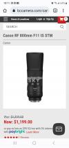 Canon RF 800mm F11 IS STM转让