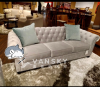 Luxury tuxedo velvet sofa with tiffany blue pillows!