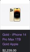 出一台14promax 金色