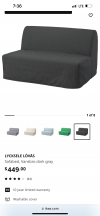 少使用ikea 沙发床$50