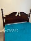 实木复古queen size床架+床箱$100