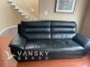 黑色3座皮沙发250