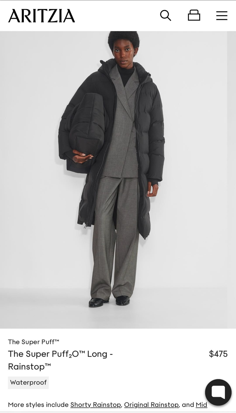 出全新aritzia superpuff