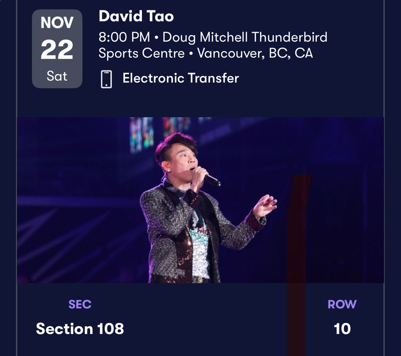 陶喆演唱会门票两张低价出