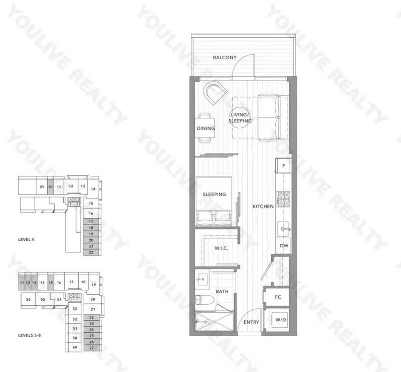 列治文天车站旁一房出租