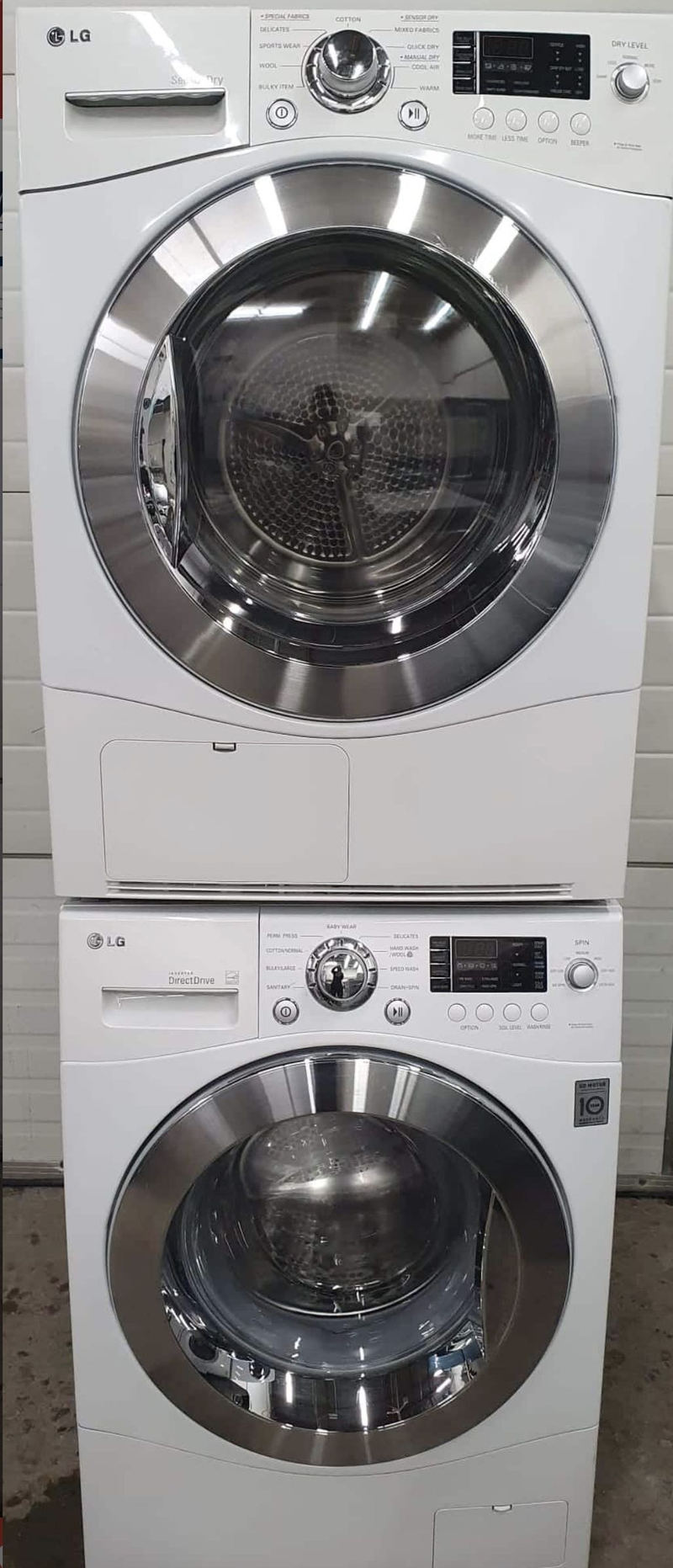 24” lg washer and ventless dryer $800