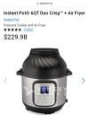 *全新* Instant Pot 多用壓力鍋和空氣炸鍋