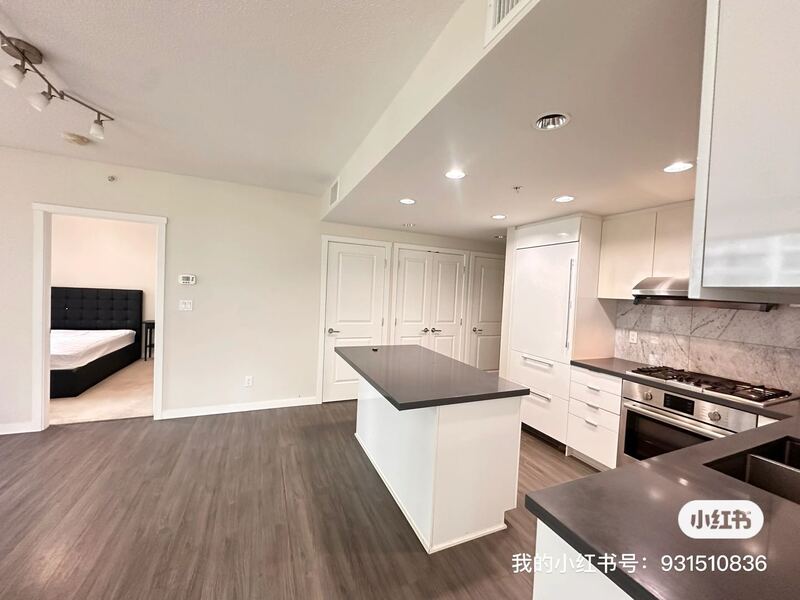 列治文richmond centre 两房两卫带空调公寓出租