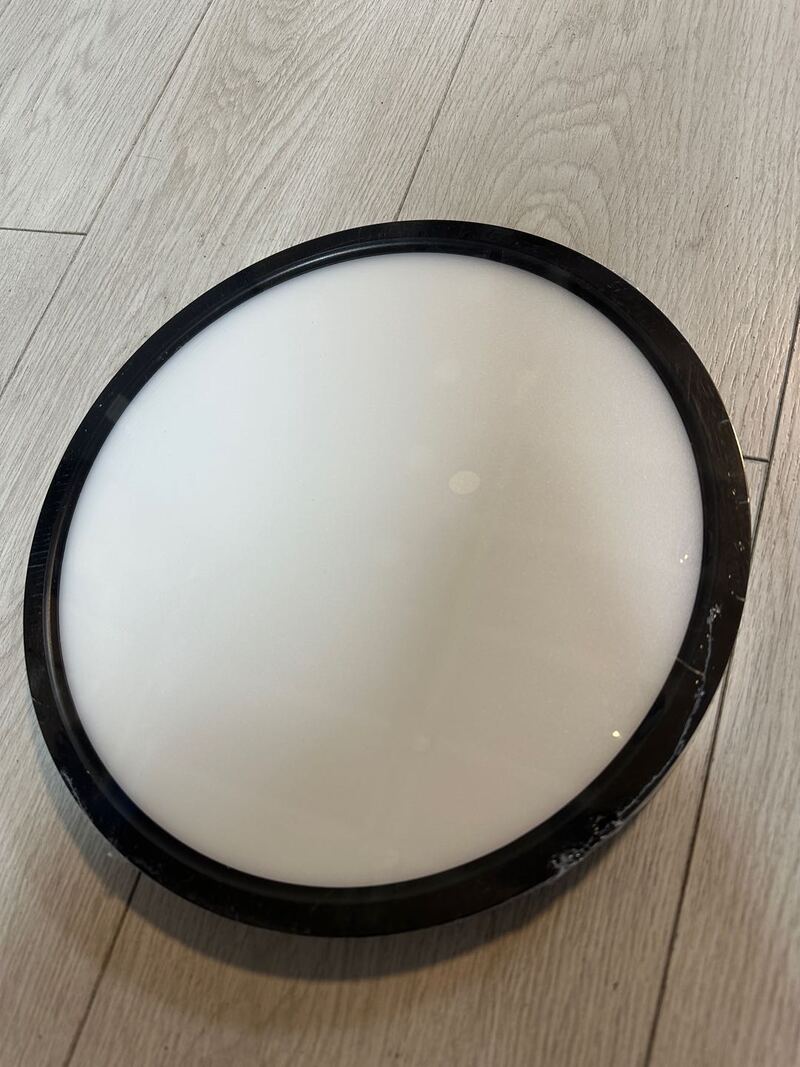 LED圆形超薄款阳台卧室厨卫灯- 12inch 18W 黑色