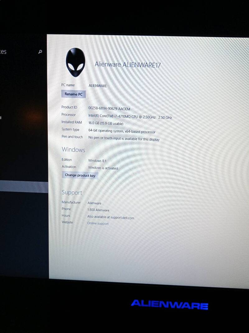 外星人笔记本电脑 $480 ALIENWARE Laptop