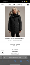 出全新 Canada Goose Rossclair 