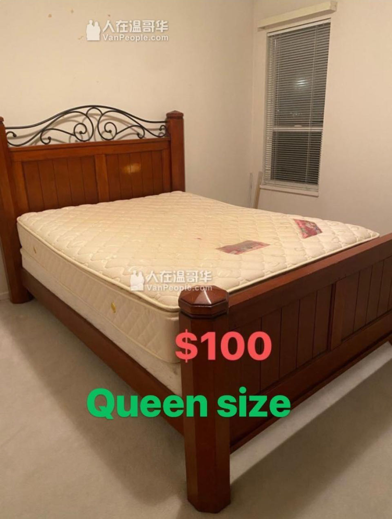 床+床垫一共100刀 柜子.